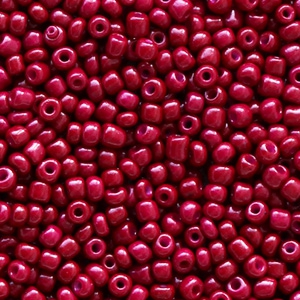 Rocailles 2mm mulberry red, 10 gram